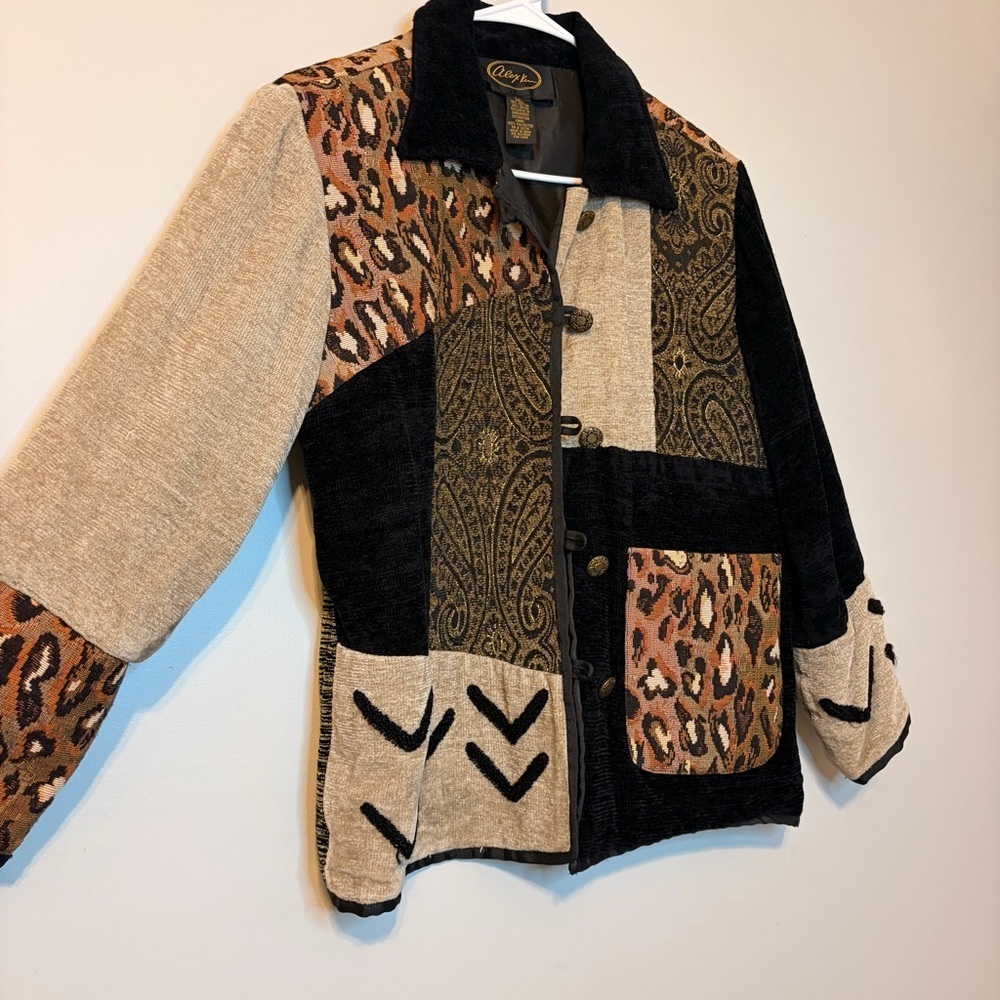 Maya Women's Animal Print Patchwork Blazer - Picture 4 of 10